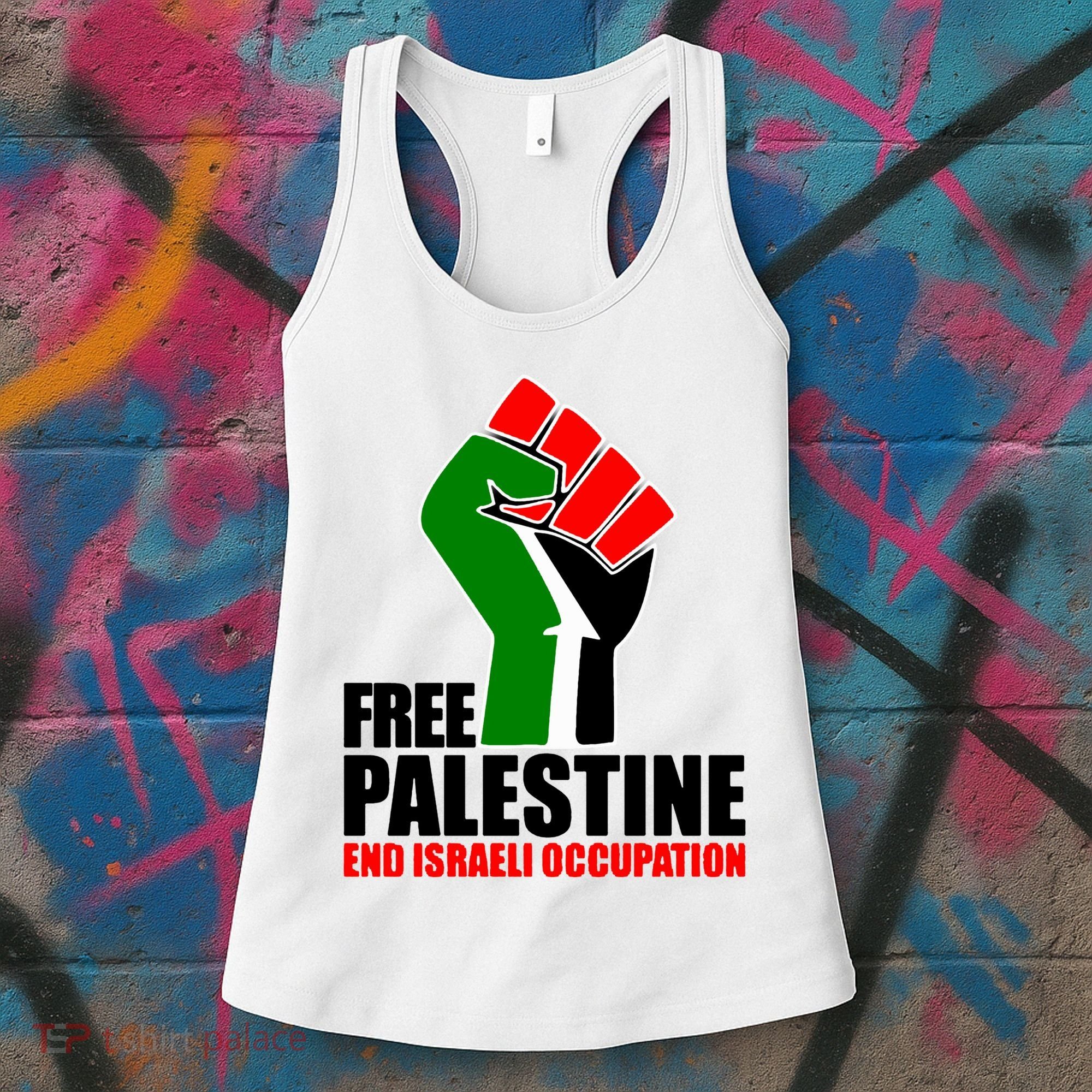 Free Palestine And End Israeli Occupation Women's Tank Top