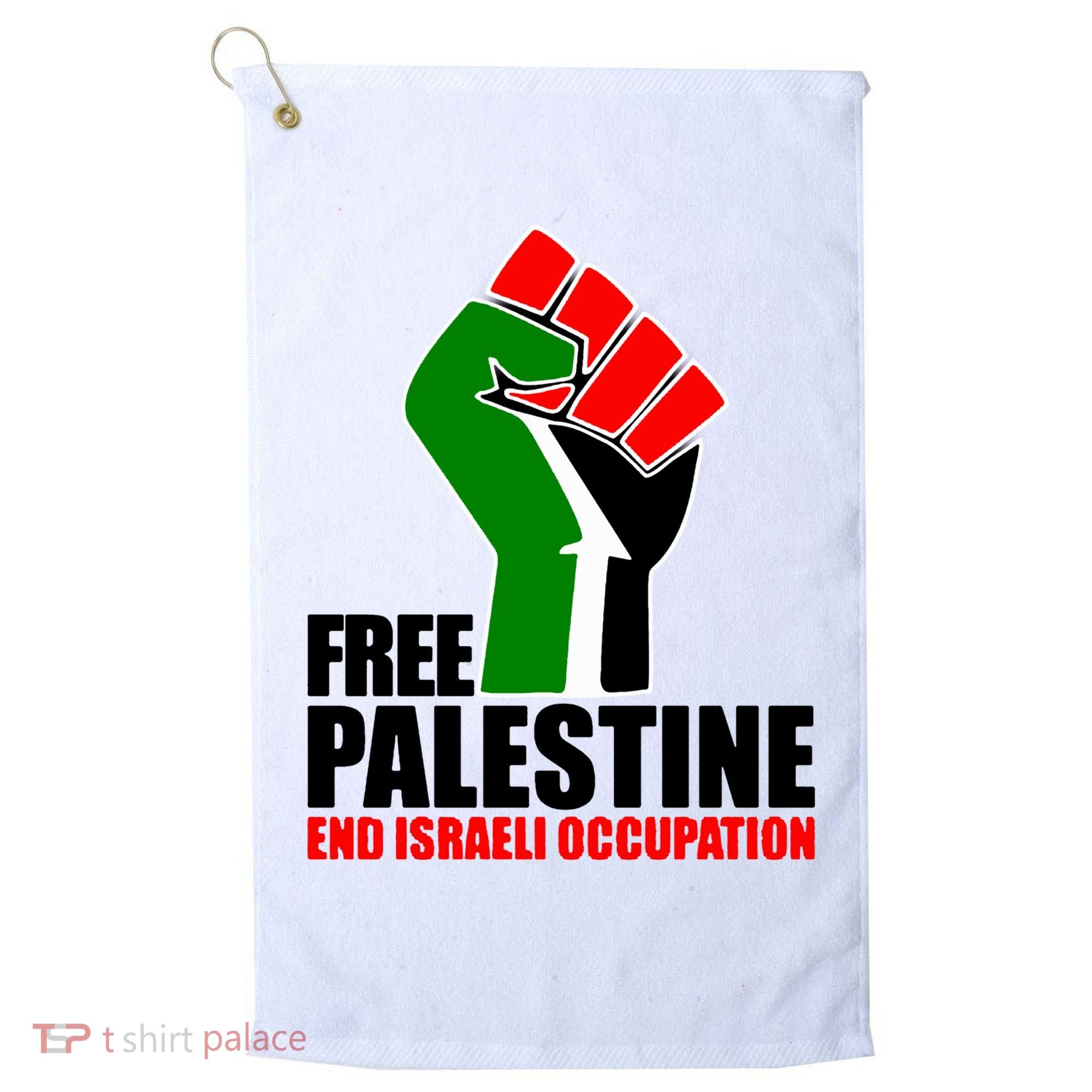 Free Palestine And End Israeli Occupation Golf Towel