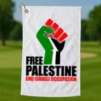 Free Palestine And End Israeli Occupation Golf Towel thumb 1