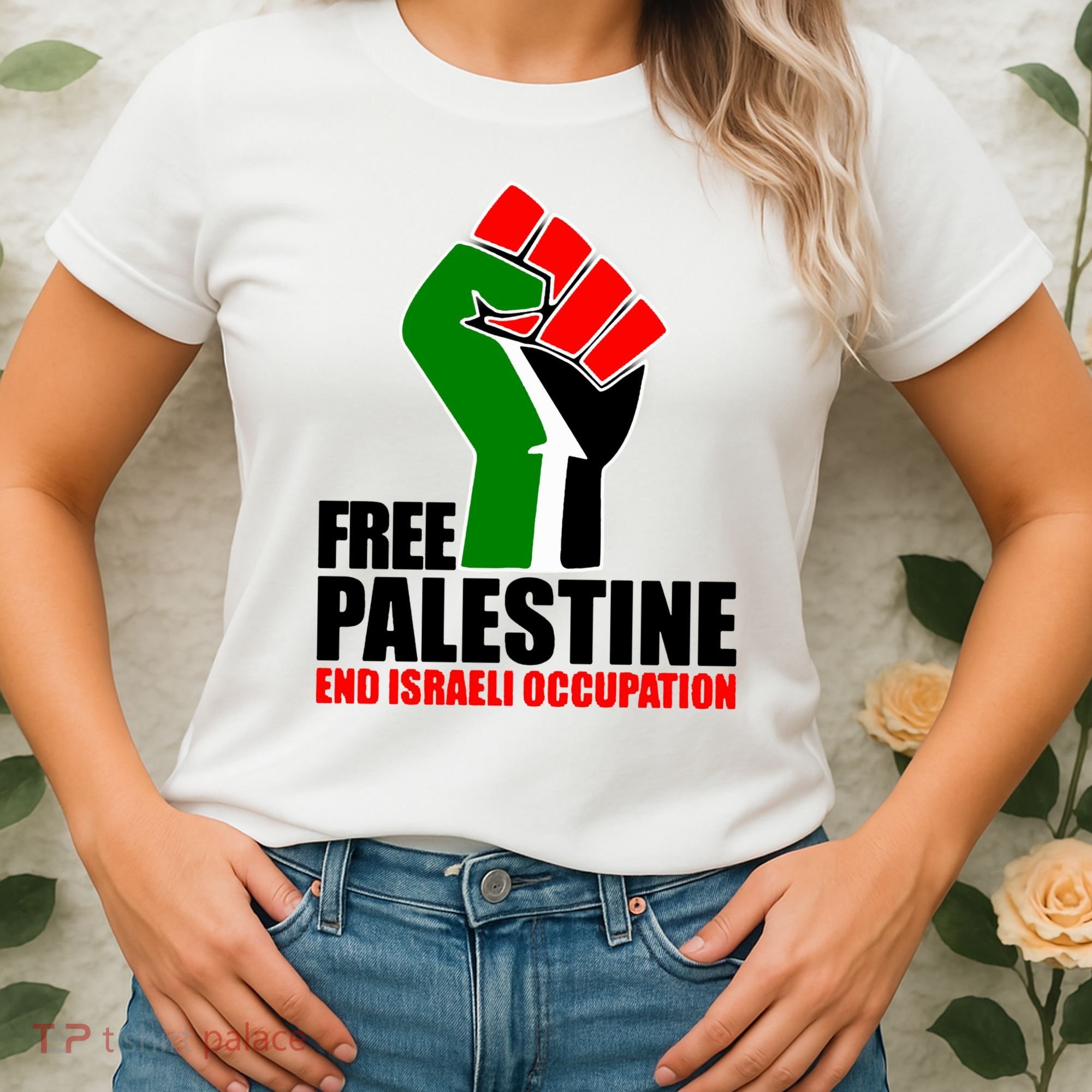 Free Palestine And End Israeli Occupation Women's T-Shirt