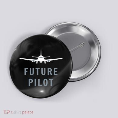 Future Pilot Aviation Airplane Button