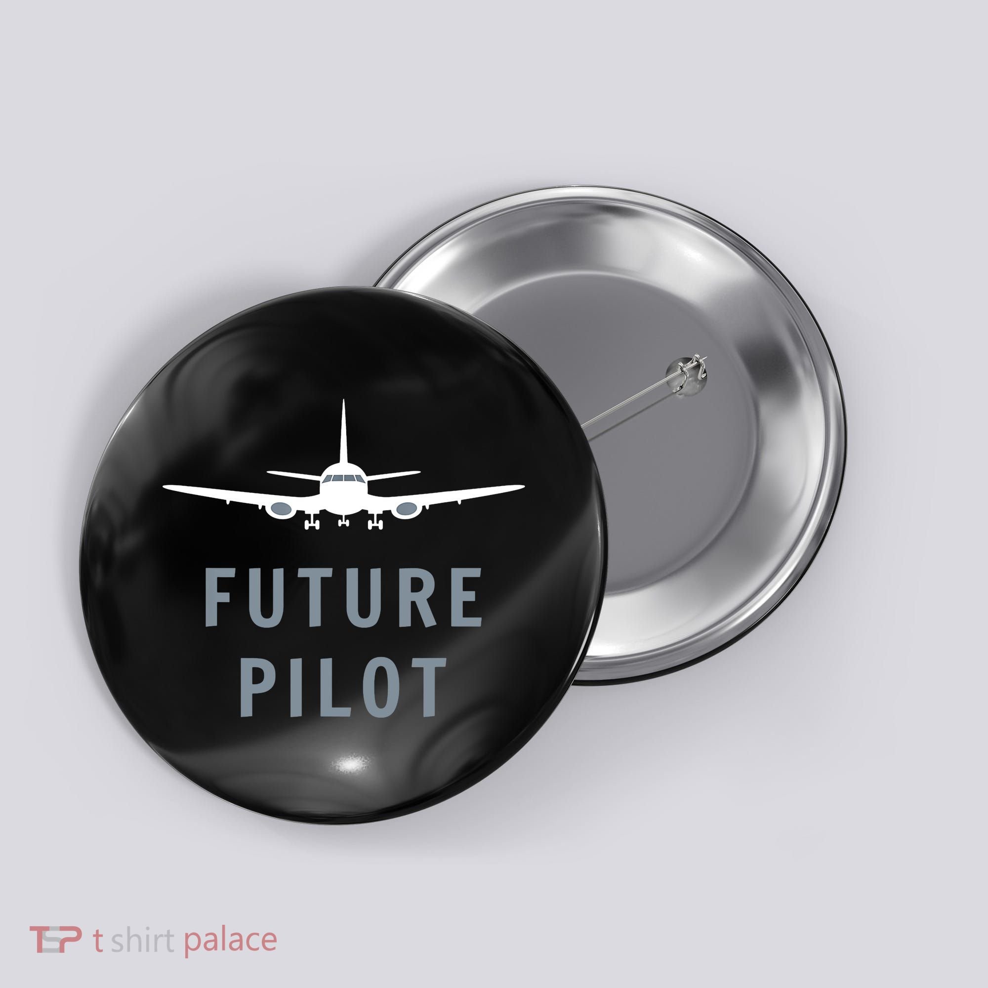Future Pilot Aviation Airplane Button
