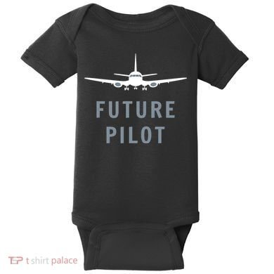 Future Pilot Aviation Airplane Baby Bodysuit