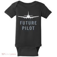 Future Pilot Aviation Airplane Baby Bodysuit thumb 0