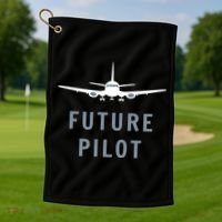 Future Pilot Aviation Airplane Golf Towel thumb 1