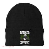 Funny Panda Art For Women Giant Panda Bear Panda Lovers Beanie thumb 0