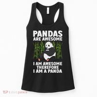 Funny Panda Art For Women Giant Panda Bear Panda Lovers Women's Tank Top thumb 0