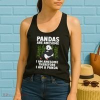 Funny Panda Art For Women Giant Panda Bear Panda Lovers Women's Tank Top thumb 2