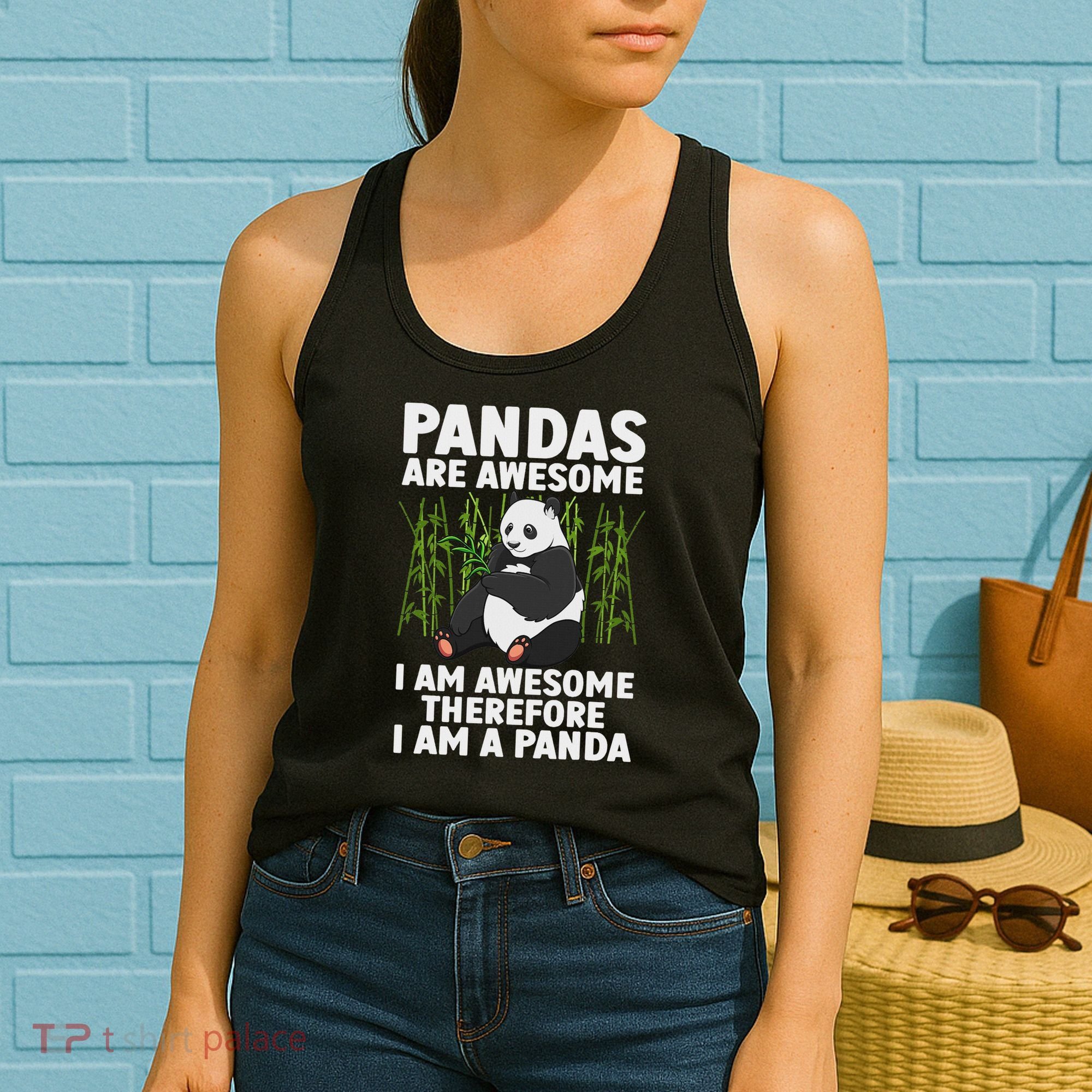 Funny Panda Art For Women Giant Panda Bear Panda Lovers Women's Tank Top