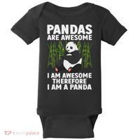 Funny Panda Art For Women Giant Panda Bear Panda Lovers Baby Bodysuit thumb 0