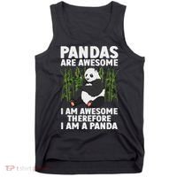 Funny Panda Art For Women Giant Panda Bear Panda Lovers Tank Top thumb 0