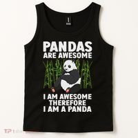Funny Panda Art For Women Giant Panda Bear Panda Lovers Tank Top thumb 2