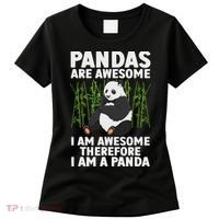 Funny Panda Art For Women Giant Panda Bear Panda Lovers Women's T-Shirt thumb 0