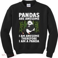 Funny Panda Art For Women Giant Panda Bear Panda Lovers Kids Sweatshirt thumb 0