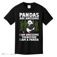 Funny Panda Art For Women Giant Panda Bear Panda Lovers Kids T-Shirt thumb 0