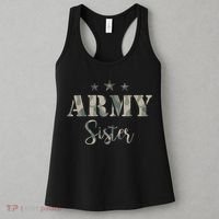 Funny Proud Army Sister Gift Camouflage Shirt Army Sister Gift Women's Tank Top thumb 3