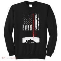 Fishing Pole American Flag Gift For Patriotic Fisherman Sweatshirt thumb 0