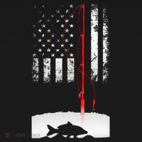 Fishing Pole American Flag Gift For Patriotic Fisherman T-Shirt thumb 7