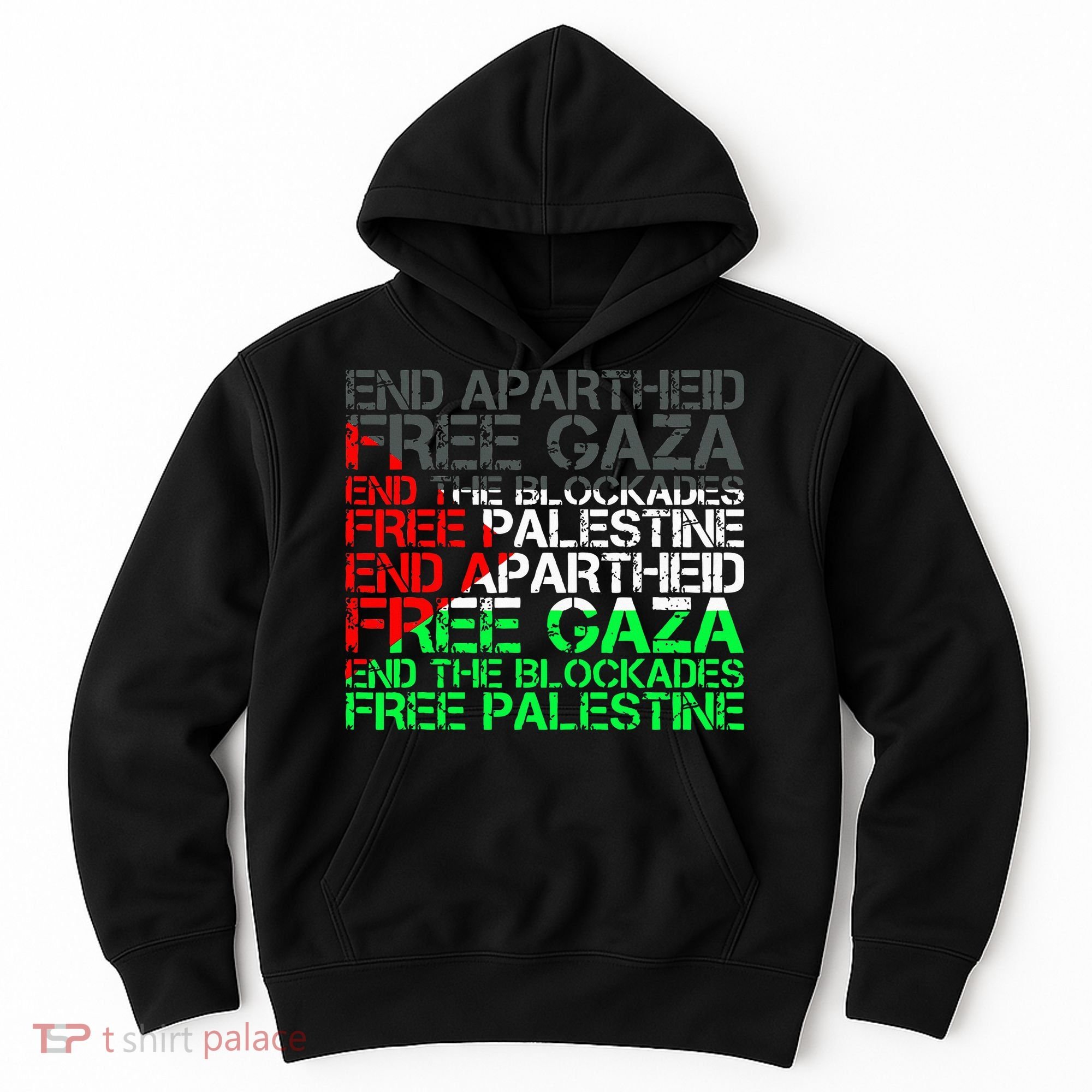 Free Palestine Arabic Palestine Gaza Jerusalem Support Flag Hoodie