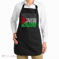 Free Palestine Arabic Palestine Gaza Jerusalem Support Flag Apron thumb 2