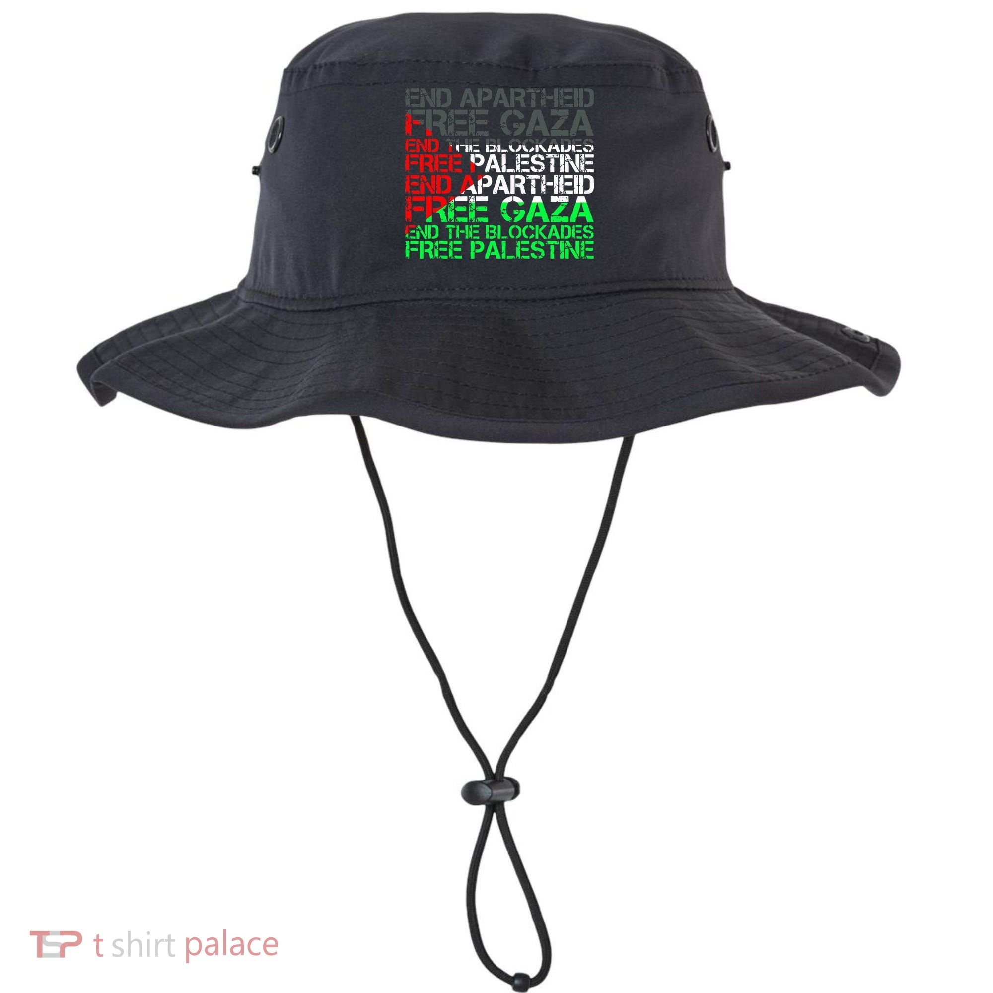 Free Palestine Arabic Palestine Gaza Jerusalem Support Flag Bucket Hat