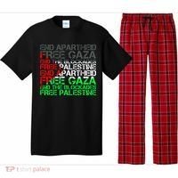Free Palestine Arabic Palestine Gaza Jerusalem Support Flag Pajama Set thumb 0