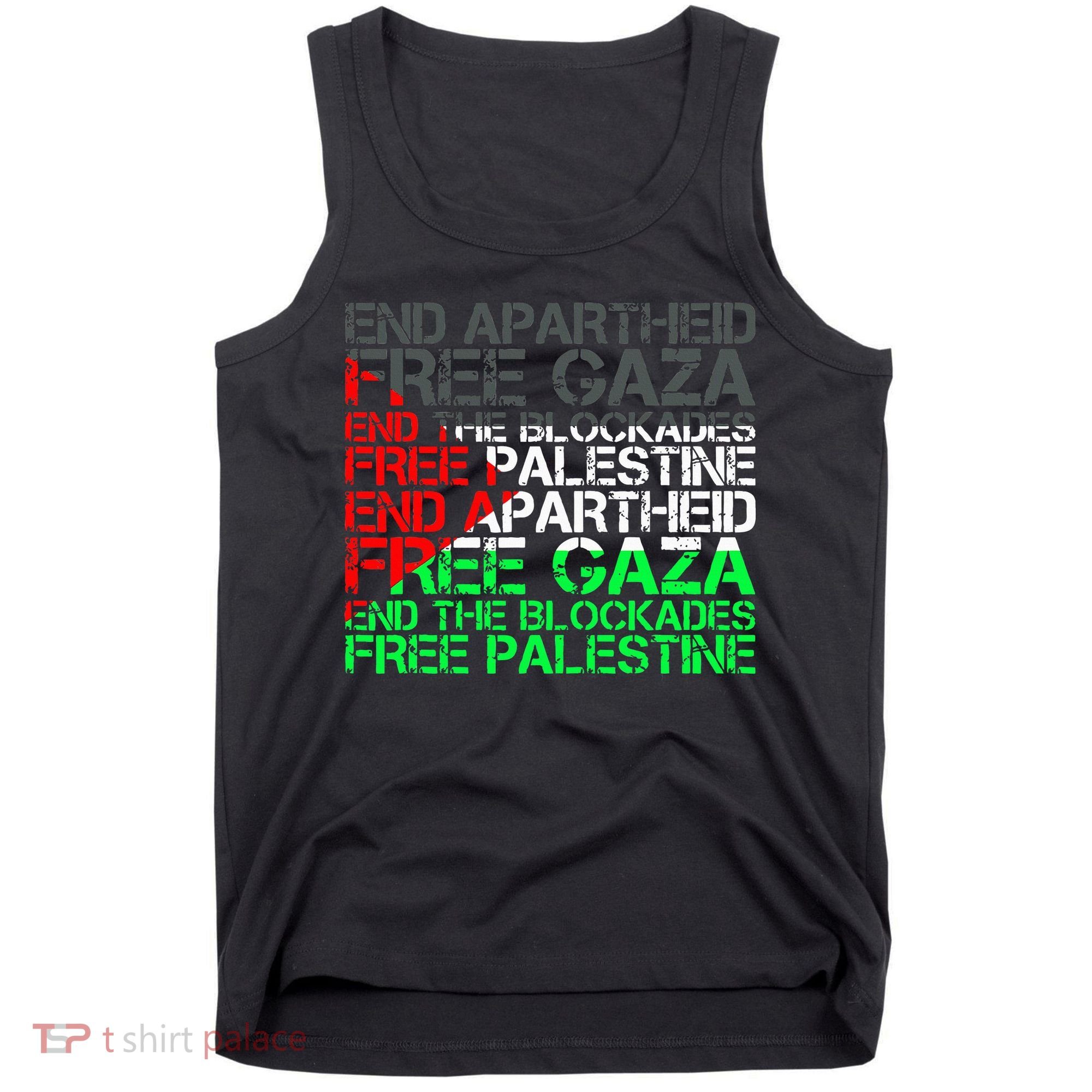 Free Palestine Arabic Palestine Gaza Jerusalem Support Flag Tank Top