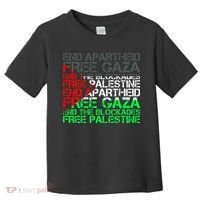 Free Palestine Arabic Palestine Gaza Jerusalem Support Flag Toddler T-Shirt thumb 0