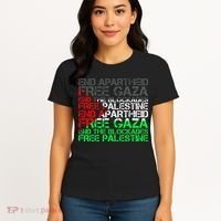 Free Palestine Arabic Palestine Gaza Jerusalem Support Flag Women's T-Shirt thumb 4