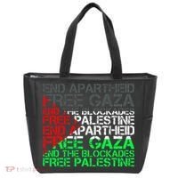 Free Palestine Arabic Palestine Gaza Jerusalem Support Flag Tote Bag thumb 0