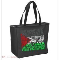 Free Palestine Arabic Palestine Gaza Jerusalem Support Flag Tote Bag thumb 2