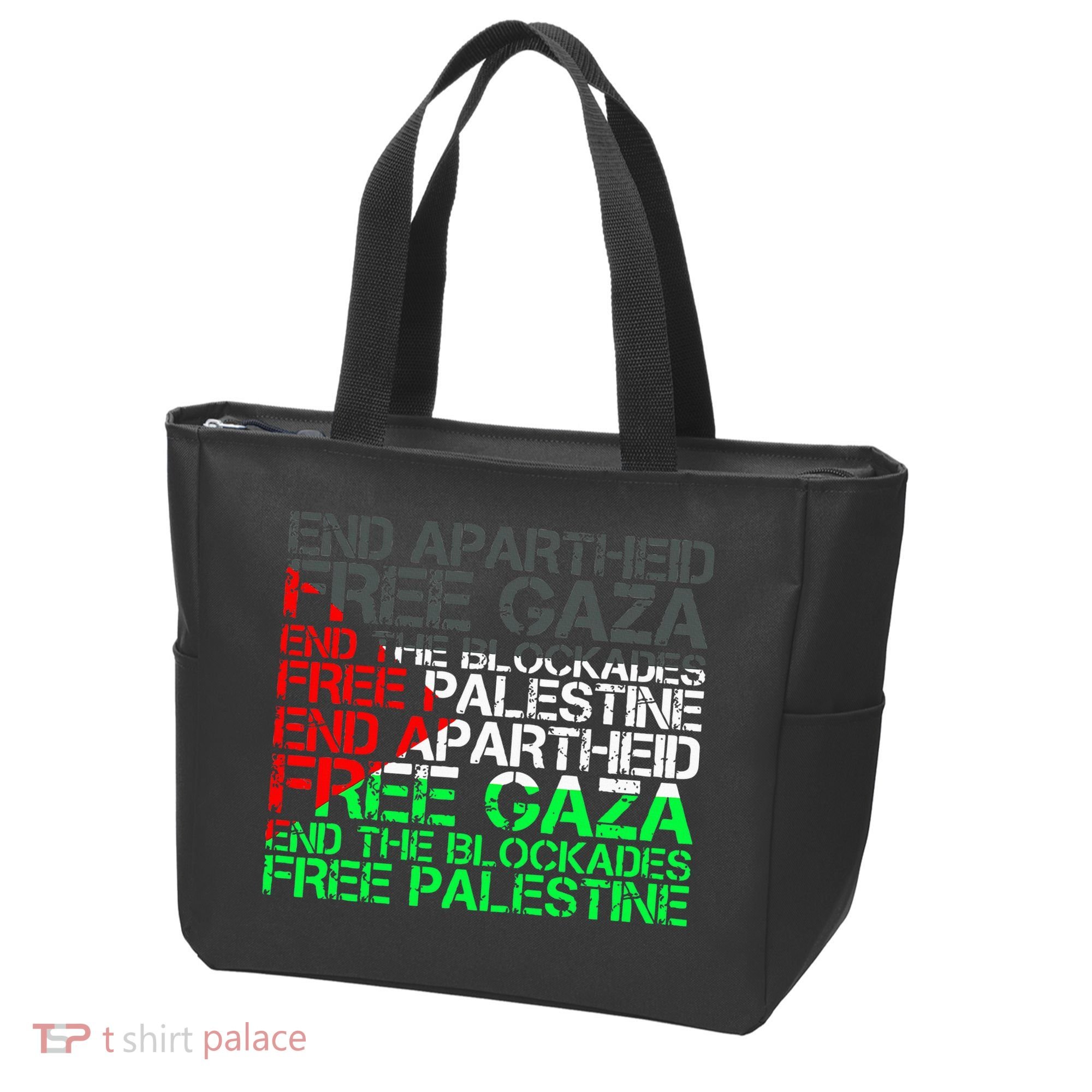 Free Palestine Arabic Palestine Gaza Jerusalem Support Flag Tote Bag