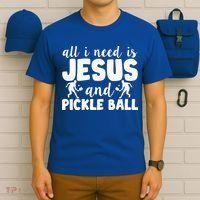 Funny Pickleball All I Need Is Jesus And PickleBall T-Shirt thumb 6