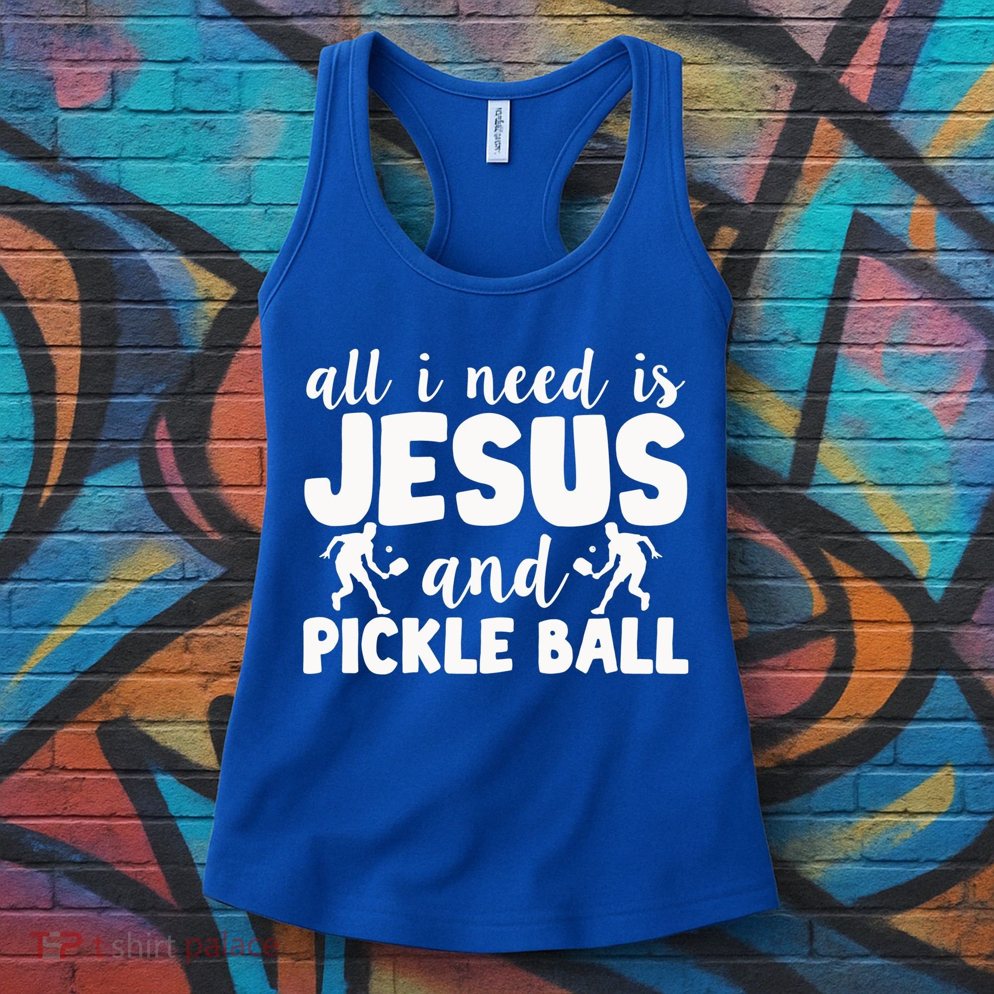 Funny Pickleball All I Need Is Jesus And PickleBall Women's Tank Top