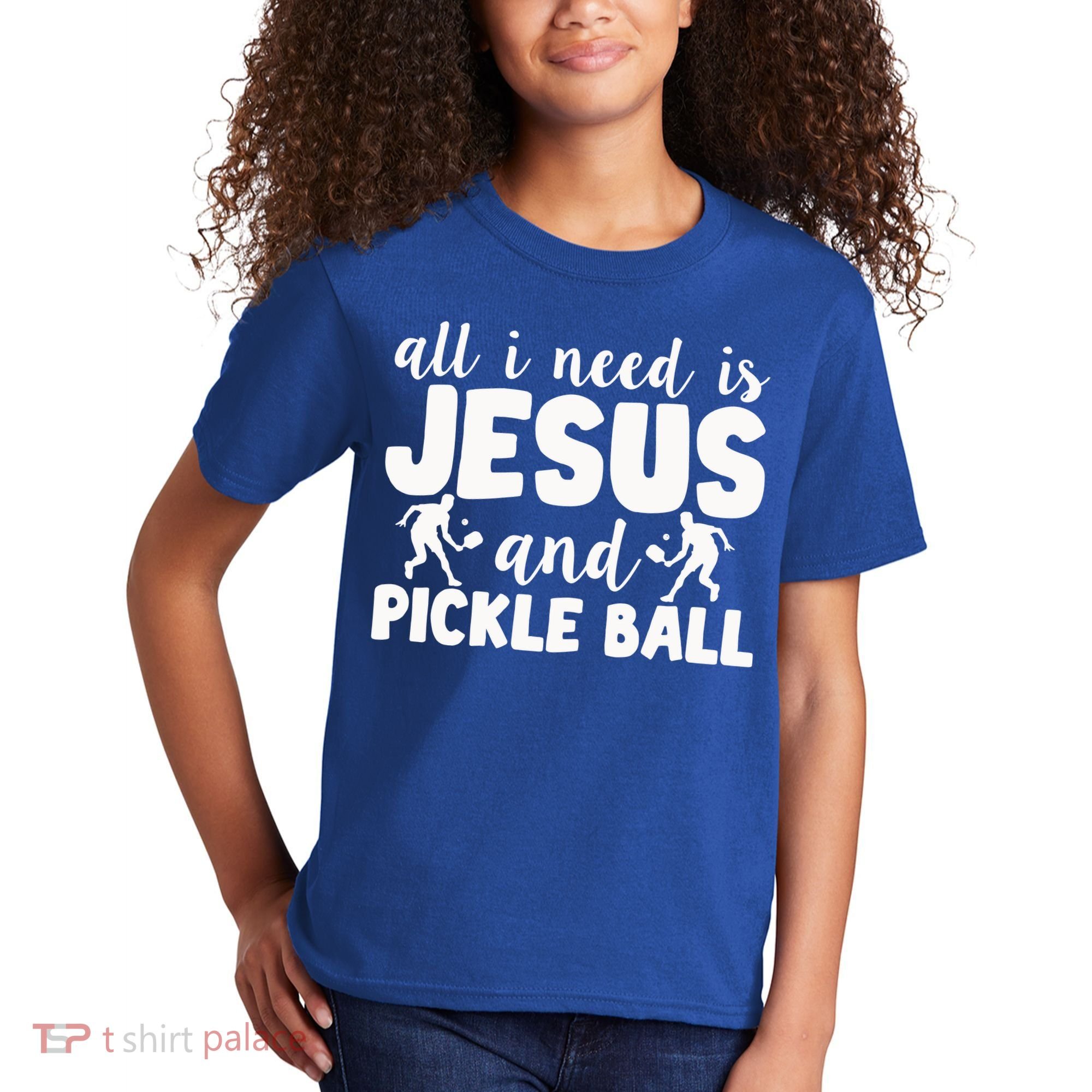 Funny Pickleball All I Need Is Jesus And PickleBall Kids T-Shirt