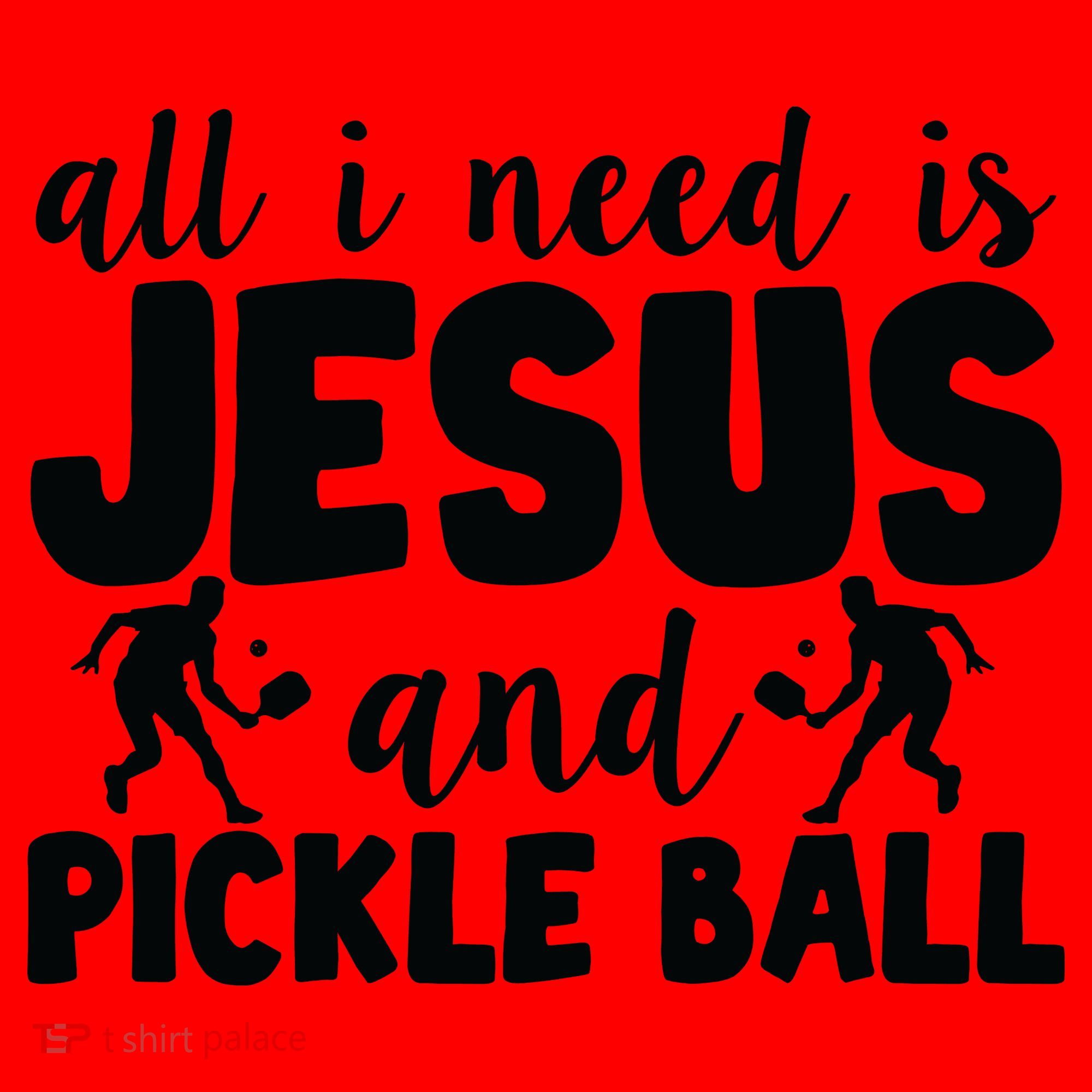 Funny Pickleball All I Need Is Jesus And PickleBall Santa Hat