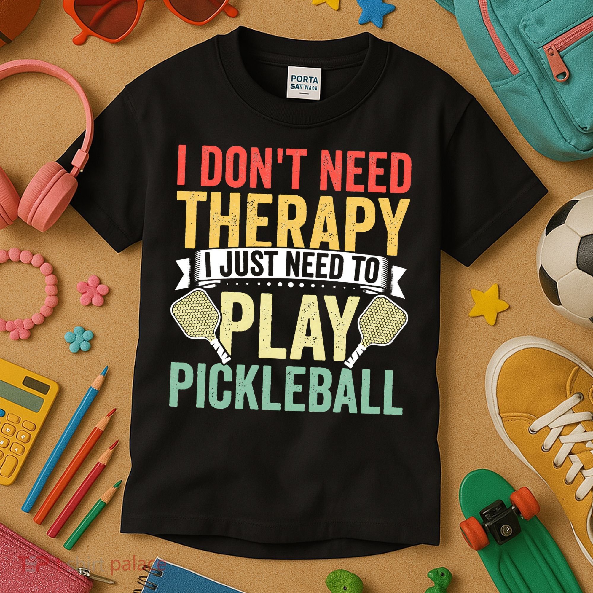 Funny Pickleball Apparel Pickleball Player Kids T-Shirt