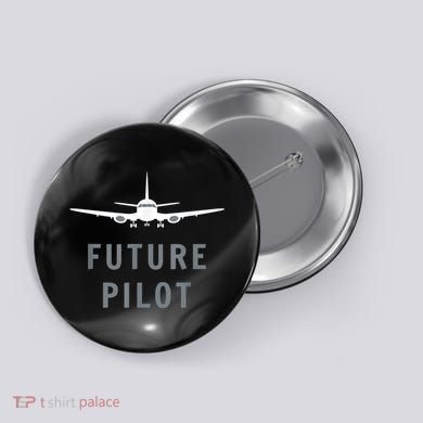 Future Pilot Airplane Pilot Aviation Gift Button
