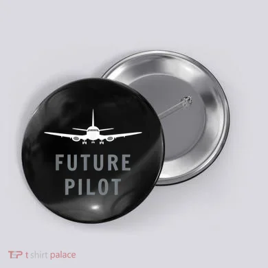 Future Pilot Airplane Pilot Aviation Gift Button