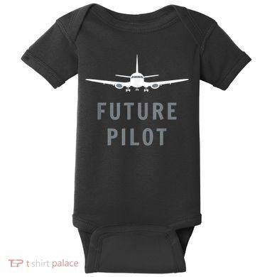 Future Pilot Airplane Pilot Aviation Gift Baby Bodysuit