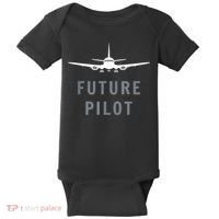 Future Pilot Airplane Pilot Aviation Gift Baby Bodysuit thumb 0