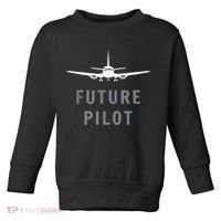 Future Pilot Airplane Pilot Aviation Gift Toddler Sweatshirt thumb 0