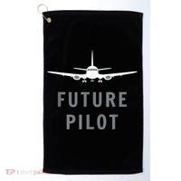 Future Pilot Airplane Pilot Aviation Gift Golf Towel thumb 0