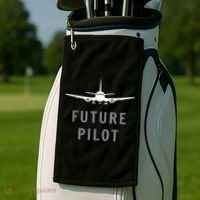 Future Pilot Airplane Pilot Aviation Gift Golf Towel thumb 2
