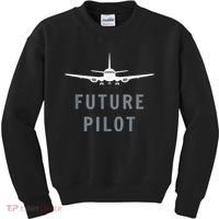 Future Pilot Airplane Pilot Aviation Gift Kids Sweatshirt thumb 0