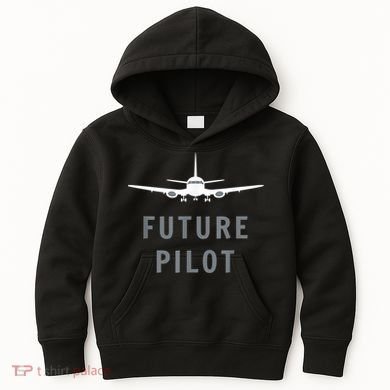 Future Pilot Airplane Pilot Aviation Gift Kids Hoodie