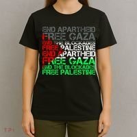 Free Palestine Arabic Palestine Gaza Jerusalem Support Flag T-Shirt thumb 4