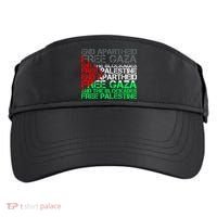 Free Palestine Arabic Palestine Gaza Jerusalem Support Flag Adult Drive Performance Visor thumb 0