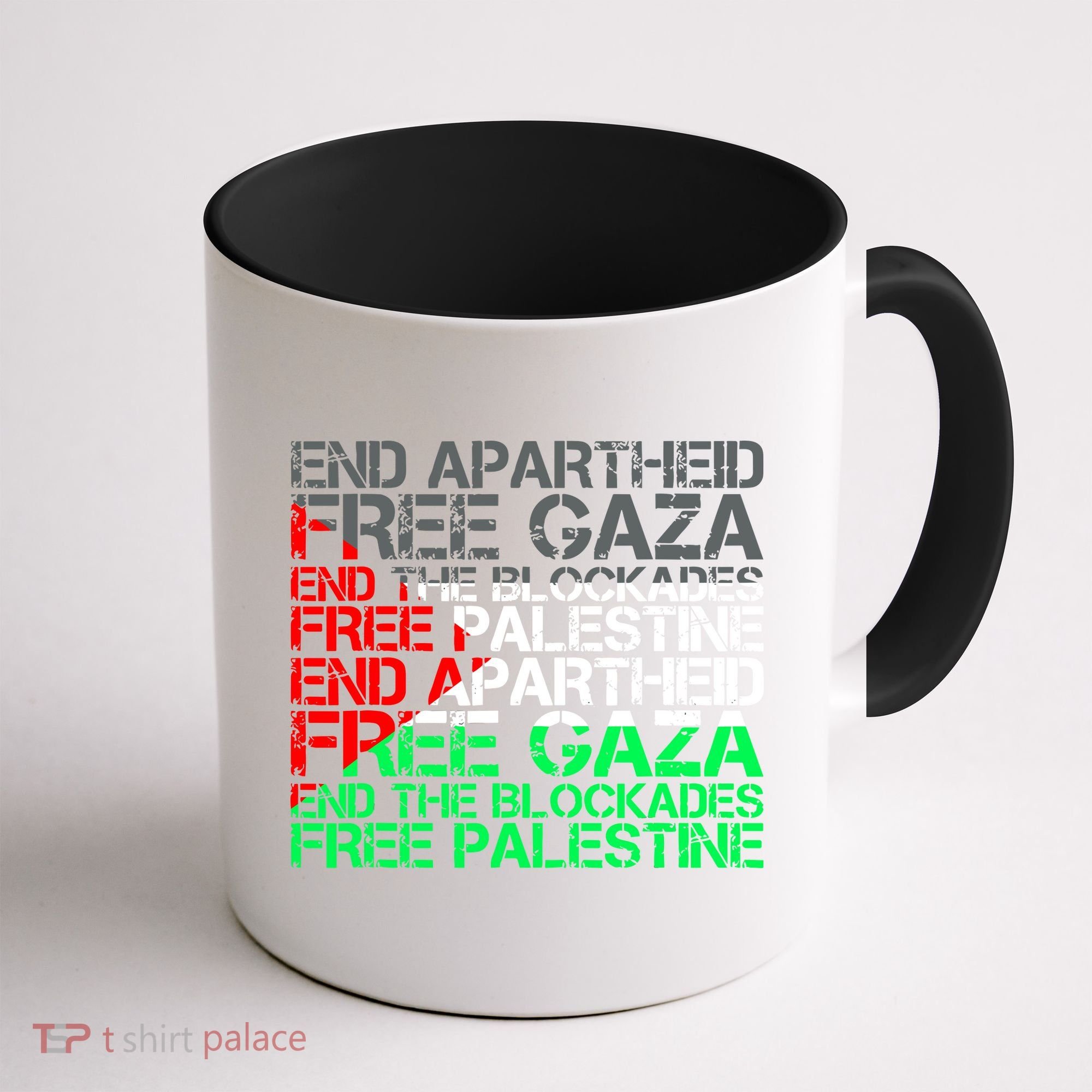 Free Palestine Arabic Palestine Gaza Jerusalem Support Flag Coffee Mug