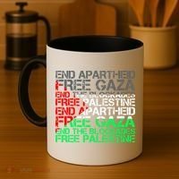 Free Palestine Arabic Palestine Gaza Jerusalem Support Flag Coffee Mug thumb 4